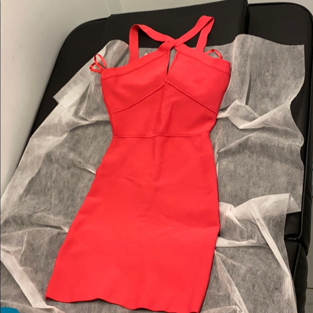 Hot pink bcbg dress